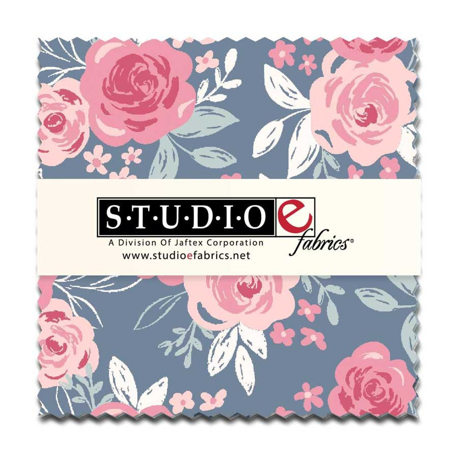 Studio e -Charm Pack - "Beautiful Bowquets" -5"x5" -42 pcs