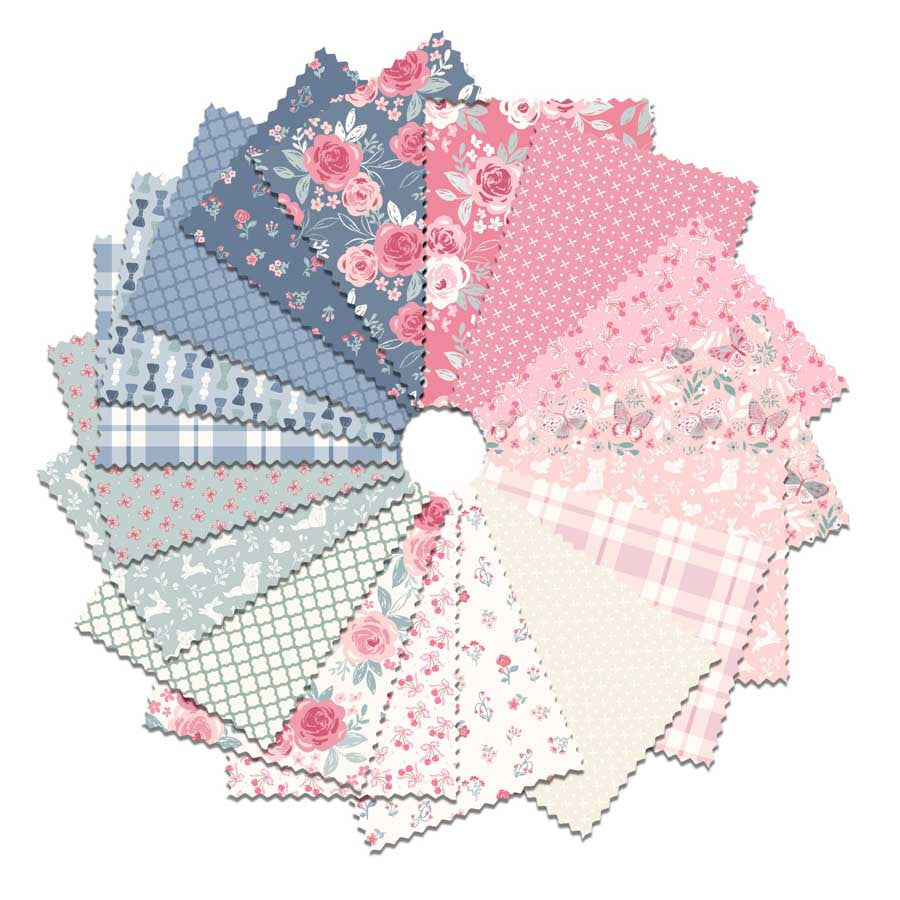 Studio e -Fat Quarters - "Beautiful Bowquets" -18"x 21" -18 pcs