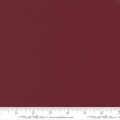 44"  - Moda - Bella Solids - "Burgandy" -  100% Cotton