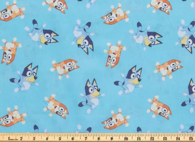 44"-Bluey and Bingo -100% cotton