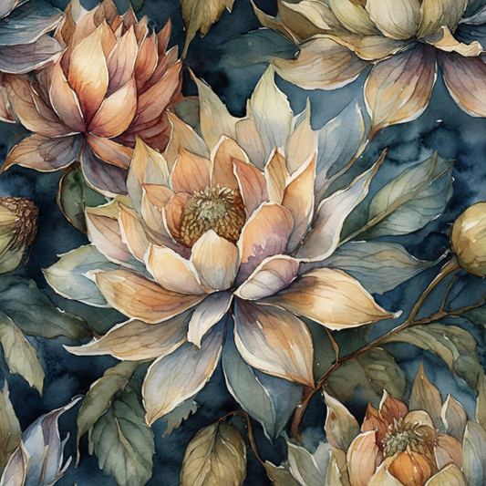44"  - MOOK Fabrics-  " Botanicals"  -  100% Cotton