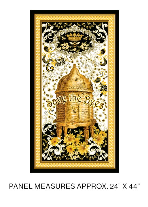 Panel - Kanvas Studio  - "Buzzworthy"  24"x44"- 100% Cotton