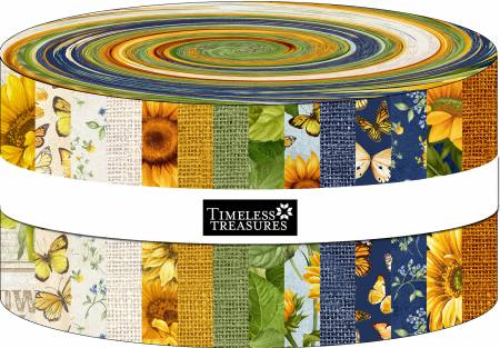 Timeless Treasures - "Sunfarm" - Jelly Roll - 100%-cotton 2.5 x 42"-44" 40 pcs