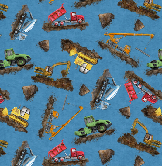 44"- Blank Quilting  "Let's Get Building" - 100% Cotton