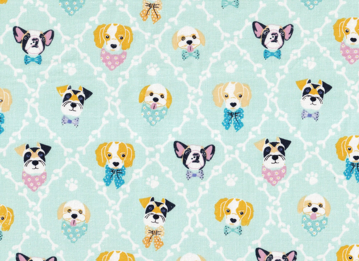 44" -Dogs and Bones - 100% Cotton