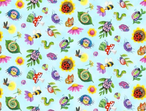 44"-Elizabeths Studio- Insects All Around-100%-cotton