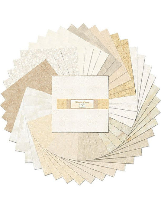 Wilmington Prints -Layer Cake- "Vanilla Cream" -10"x 10"-42-pcs-100%-cotton-quilting-fabric
