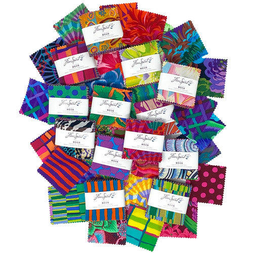 Kaffe Fassett Collective - Assorted - Mini Charm Pack- 2.5"x2.5"- 42 pcs  100%-cotton quilting fabric