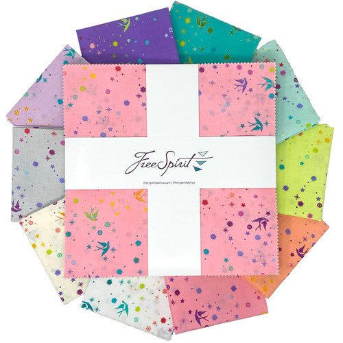 Kaffe Fassett Collective- Tula Pink - Fairydust -Layer Cake- 10"x 10"- 42 pcs  100%-cotton quilting fabric