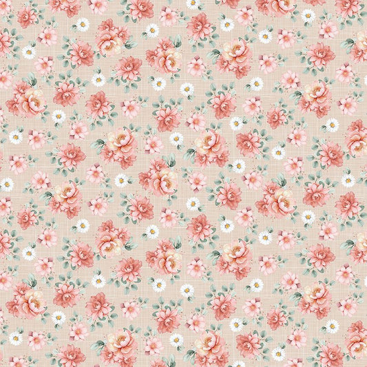 44"  - Timeless Treasures - FLORAL BOUQUET -  100% Cotton