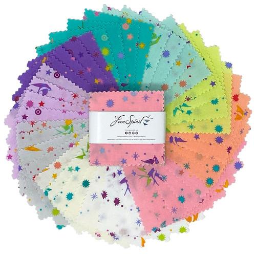 Kaffe Fassett Collective - Fairydust - Mini Charm Pack- 2.5"x2.5"- 42 pcs  100%-cotton quilting fabric