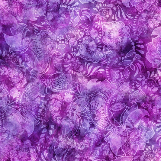 44"  - Fairy Tale "Pink/Purple" - 100% Cotton