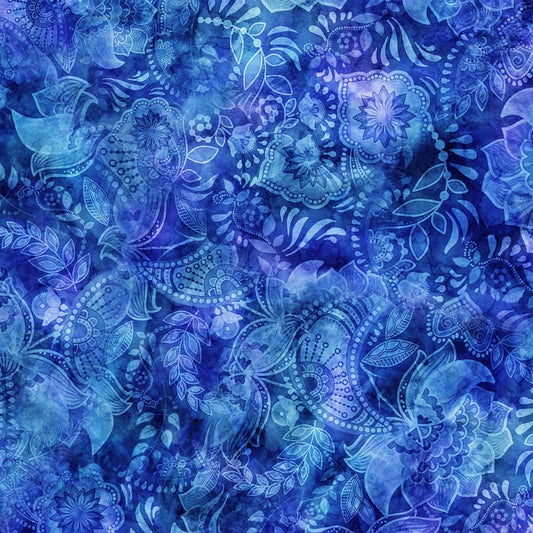 44"  -Fairy Tale "Blue/Purple2" - 100% Cotton