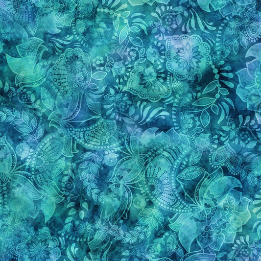 44"  - Fairy Tale "Turquoise" - 100% Cotton