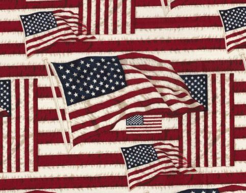 44"-Flag On Tea Stain-100% cotton