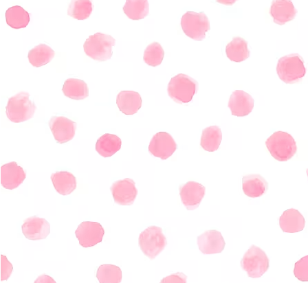 44"  - Flannel - 3 Wishes - White w/Pink Dots - 100% Cotton