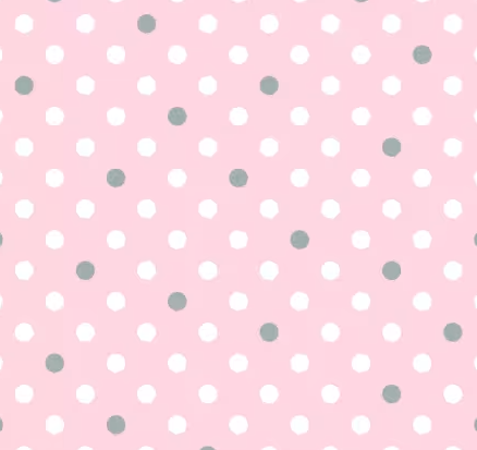 44"  - Flannel - 3 Wishes - Pink w/Gray/ White Dots - 100% Cotton