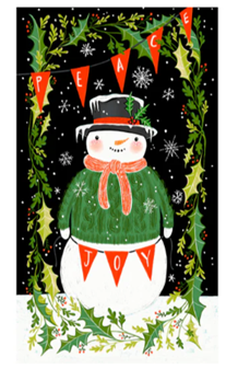 Panel -  24"  Free Spirit - "Winter Joy"  - 100% Cotton