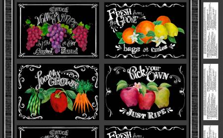 Panel -  24"  Wilmington Prints - "Fresh Fron the Grove" - Placemat Panel  - 100% Cotton
