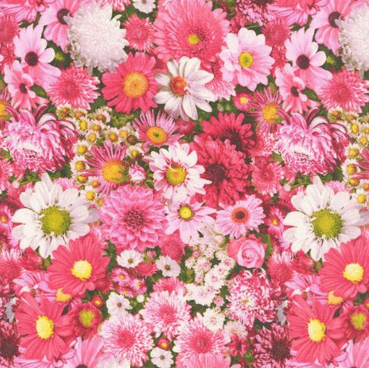 44"-"Garden Party" - Floral -100% Cotton