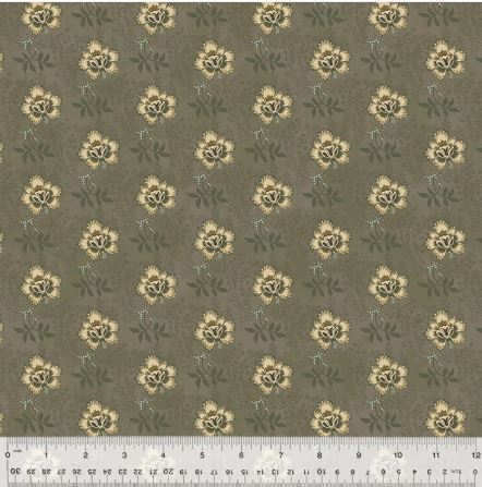 44"  - Windham Fabrics " Garden Tales - Fossil" - 100% Cotton