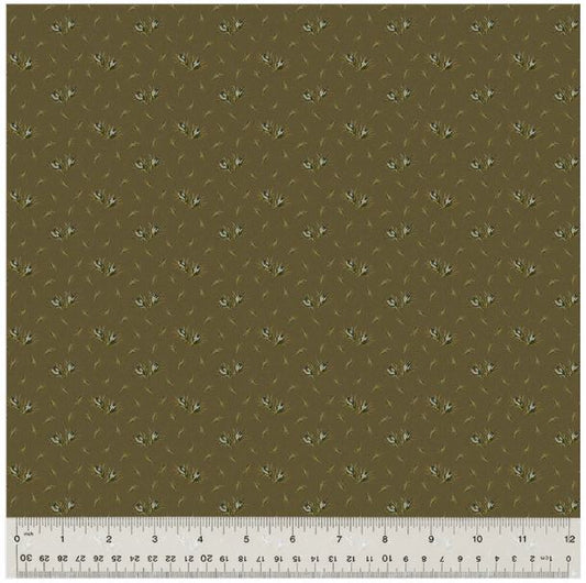 44"  - Windham Fabrics " Garden Tales - Mocha" - 100% Cotton