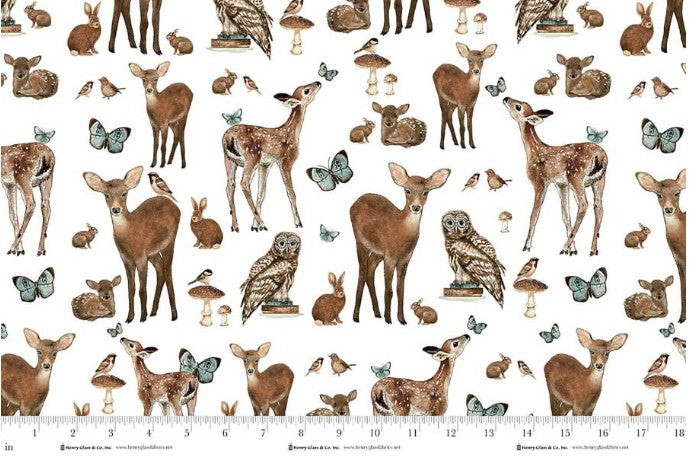 58"- Henry Glass - Minky -  "Whimsical Woods -Woodland Animals" - 100% Polyester