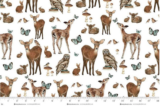 58"- Henry Glass - Minky -  "Whimsical Woods -Woodland Animals" - 100% Polyester