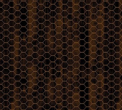44"-Henry Glass "Chicken Wire" Brown-100%-cotton