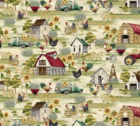 44"-Henry Glass Scenic-100%-cotton