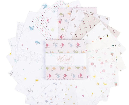 Riley Blake -Charm Pack - "Hush Hush 5" -5"x5" -42 pcs