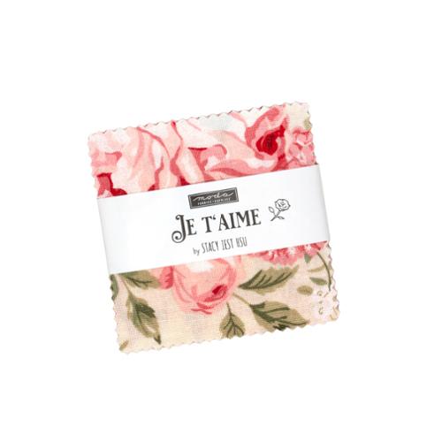 Moda -Mini Charm - "Je Taime" - 2.5"x 2.5" -42 pcs