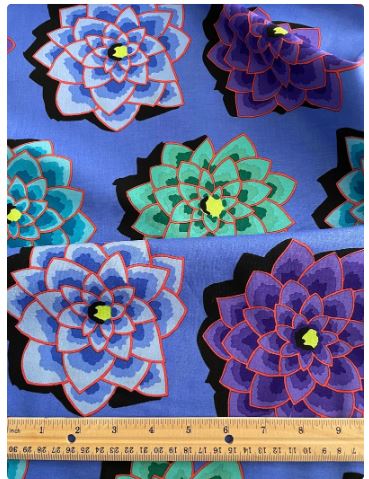 44"  -Kaffe Fassett  "Shadow Flower" - 100% Cotton
