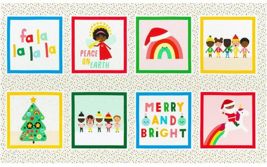 24"x 44" Robert Kauffman "Merry Cheer" Panel-100%-cotton