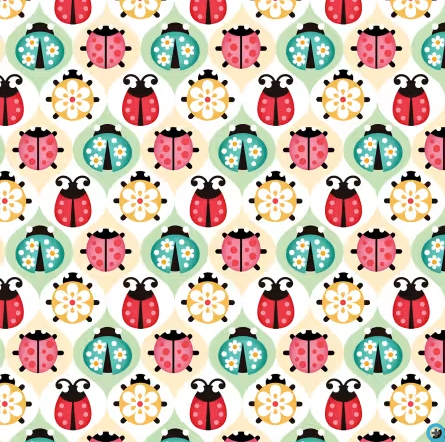 44"  - "Ladybug Diamonds"   - 100% Cotton