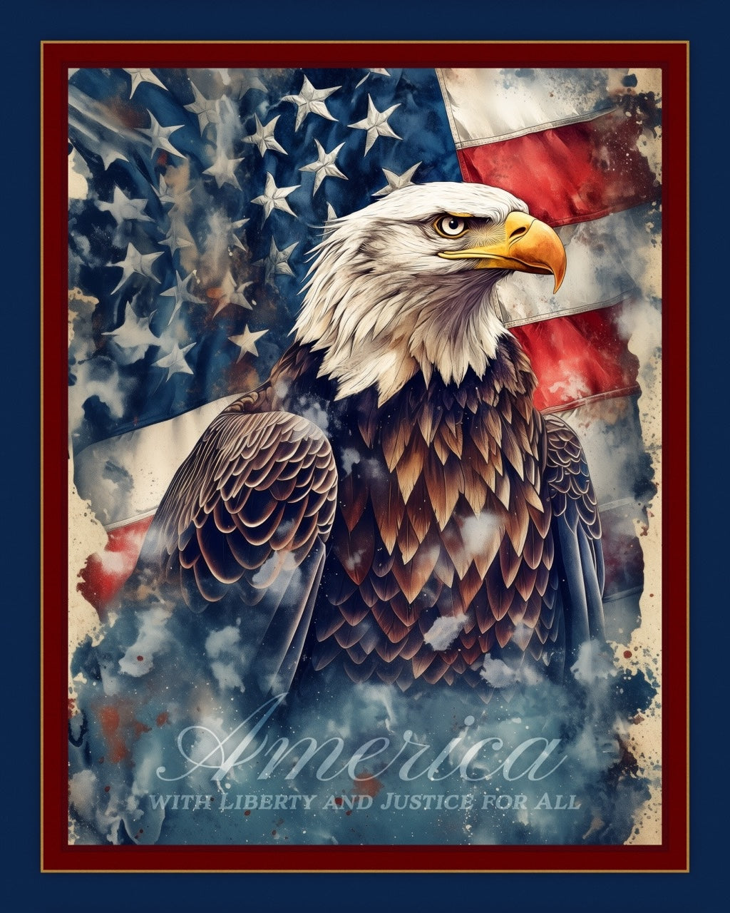 Panel  - "Liberty and Justice"  -  44"x24" - 100% Cotton
