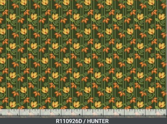 44"-Marcus Fabrics "Circle Flower" Hunter-100%-cotton