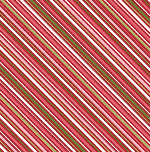 44"  -Maywood Fabrics "Cup of Cheer Peppermint Stripes" - 100% Cotton
