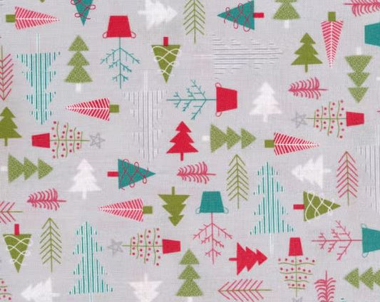 44"  -Maywood Fabrics "Cup of Cheer"  Lt Grey- 100% Cotton