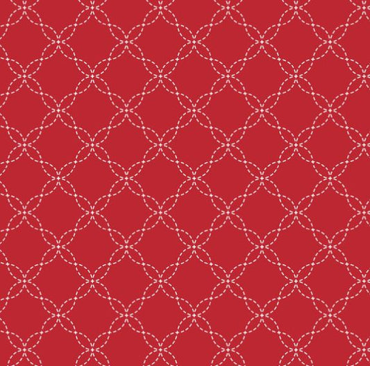 44"-Maywood Studios Kimberbell Basics Classic Lattice Red