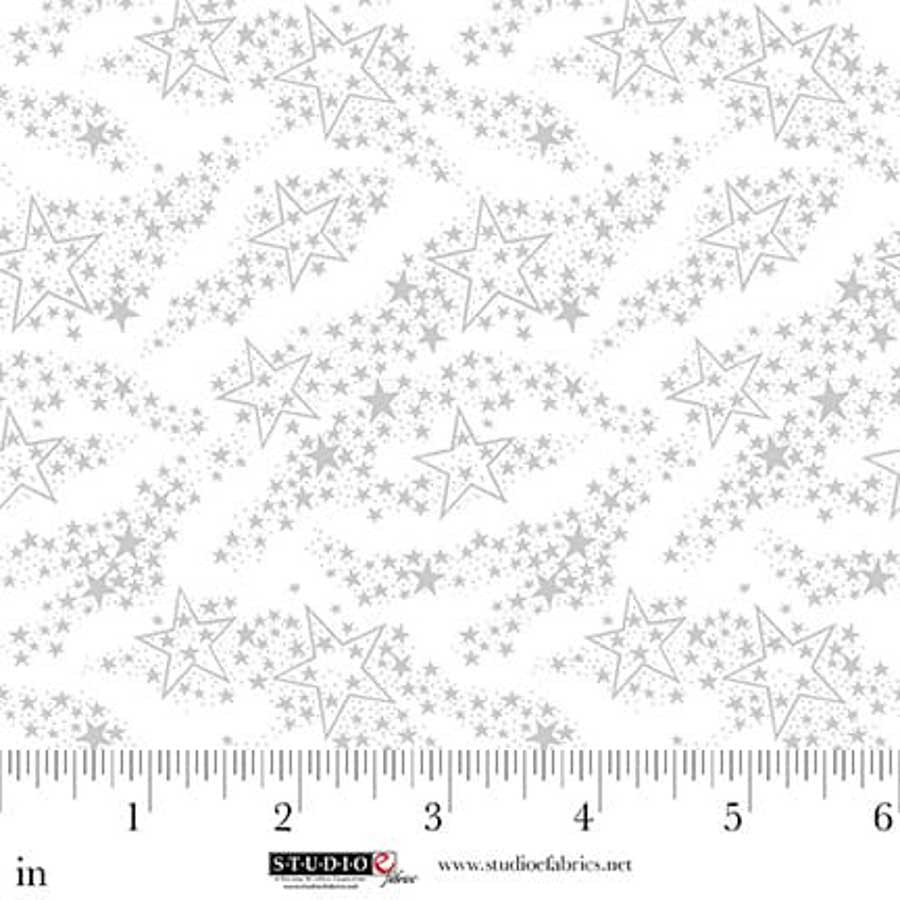 44" - Studio e - Milky Way  - White on White  - 100% Cotton