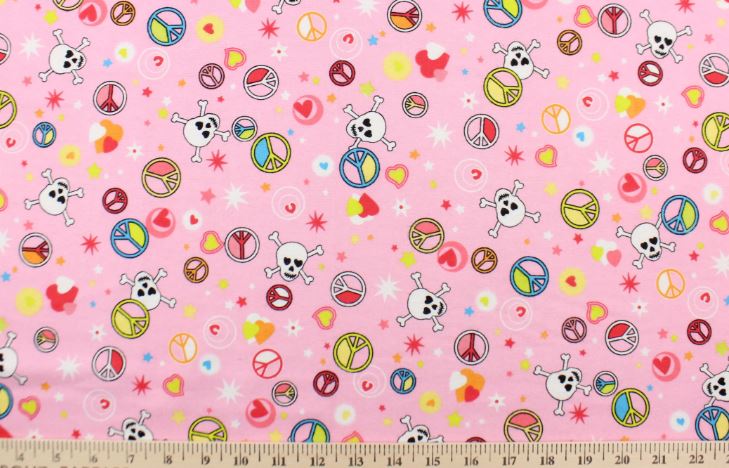 44"-"Mixed Medley" - Flannel - 100% Cotton
