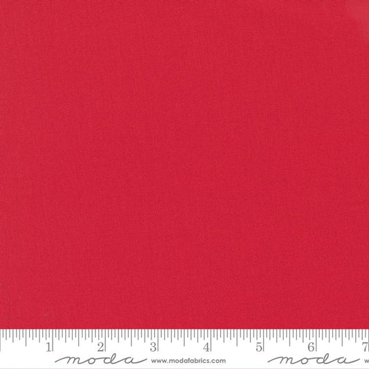 44"  - Moda - Bella Solids -  "Scarlet" - 100% Cotton