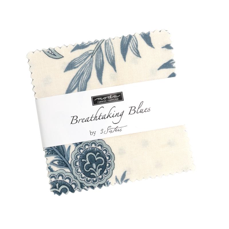 Moda -Mini Charm Pack - "Breathtaking Blues" - 2.5"x 2.5" -42 pcs