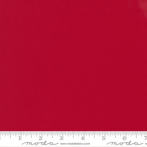 44"  - Moda -  "Bella Solids - Christmas Red" - 100% Cotton