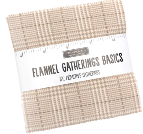 Moda -Charm Pack - "Flannel Gatherings" - 5"x 5" -42 pcs