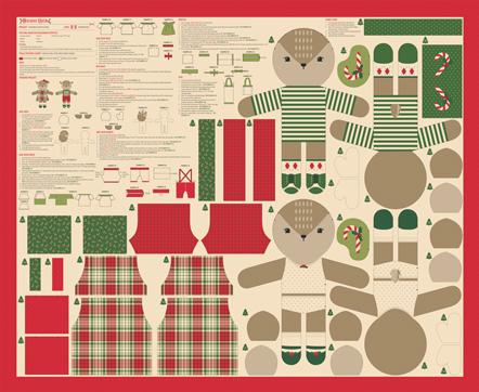 44"  - Moda -  "Holiday Cheer - Reindeer"-  100% Cotton