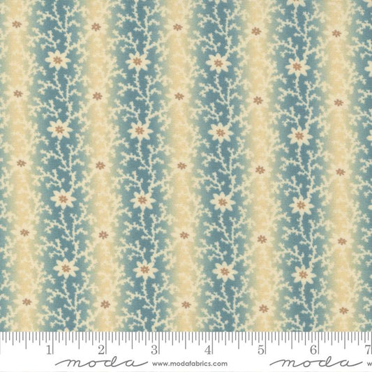 44"  - Moda -Kates Garden Gate  "Aqua" - 100% Cotton