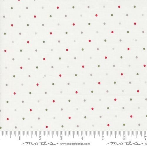 108"  -Moda- Magic Dot Christmas- "White" -  100% Cotton