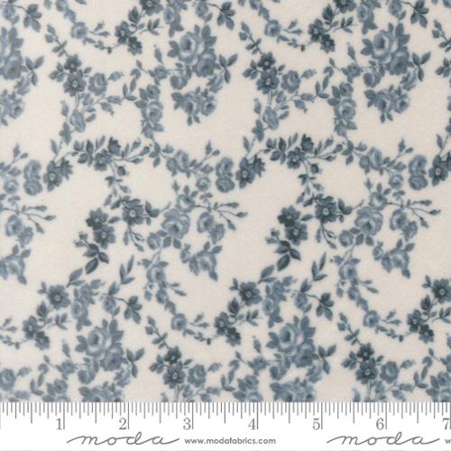 44" - Moda - Cuddle - "Nantucket Summer - Cream - Light Blue"  - 100% Cotton